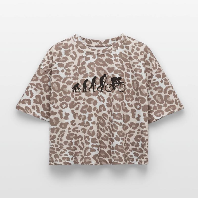 Evolution du cyclisme T-shirt boxy femme léopard premium