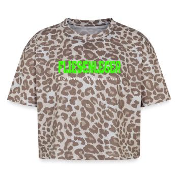 Fliesenleger Design - Boxy Leo Frauen Premium Organic T-Shirt - Leopard print - Vorne - AI Model Female 172 dark (172cm)