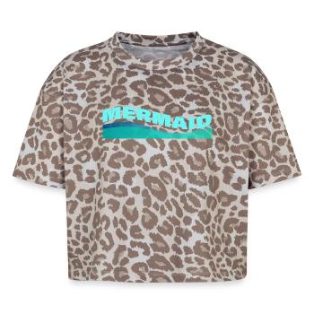 SIRÈNE - T-shirt boxy femme léopard premium - Leopard print - Devant - AI Model Female 172 dark (172cm)