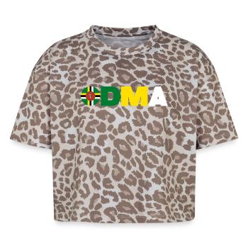 Dominique - T-shirt boxy femme léopard premium - Leopard print - Devant - AI Model Female 172 dark (172cm)