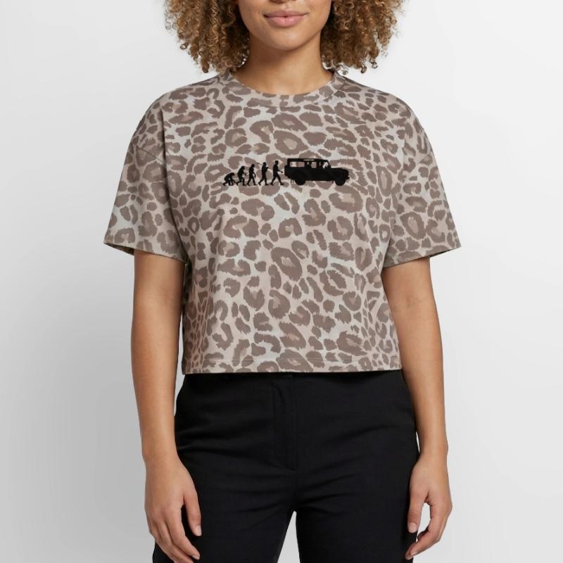 Defender 110 Évolution T-shirt boxy femme léopard premium