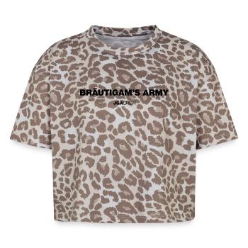 Bräutigams army (JGA - Bachelor Party) - Boxy Leo Women's Premium Organic T-Shirt - Leopard print - Front - AI Model Female 172 dark (172cm)