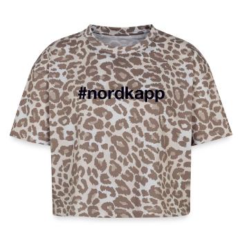 NORDKAPP Norvège Norge Norwegen - T-shirt boxy femme léopard premium - Leopard print - Devant - AI Model Female 172 dark (172cm)