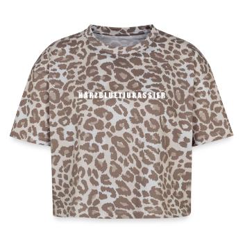 Härzbluetjurassier Schweiz - Boxy Leo Frauen Premium Organic T-Shirt - Leopard print - Vorne - AI Model Female 172 dark (172cm)