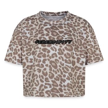 Explosion de couleurs abstraites sur t-shirt basique - T-shirt boxy femme léopard premium - Leopard print - Devant - AI Model Female 172 dark (172cm)