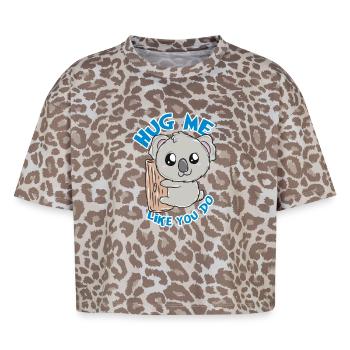 Koala - Boxy Leo Frauen Premium Organic T-Shirt - Leopard print - Vorne - AI Model Female 172 dark (172cm)
