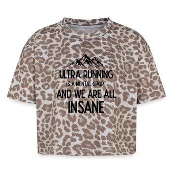 Ultra Running is a Mental Sport & We’re All Insane - Boxy Leo Women's Premium Organic T-Shirt - Leopard print - Front - AI Model Female 172 dark (172cm)