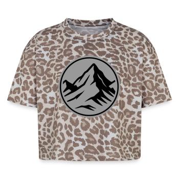 Berg Symbol Gipfel - Boxy Leo Frauen Premium Organic T-Shirt - Leopard print - Vorne - AI Model Female 172 dark (172cm)