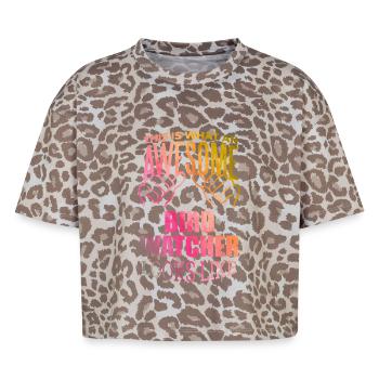 Bird Watching - Boxy Leo Women's Premium Organic T-Shirt - Leopard print - Front - AI Model Female 172 dark (172cm)