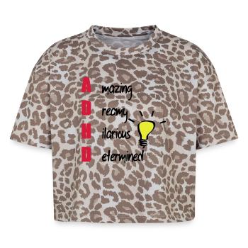 ADHD / ADHS Support Geschenk - Boxy Leo Frauen Premium Organic T-Shirt - Leopard print - Vorne - AI Model Female 172 dark (172cm)