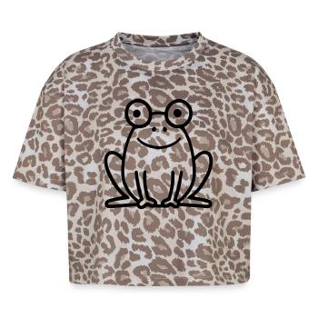 Frosch - Boxy Leo Frauen Premium Organic T-Shirt - Leopard print - Vorne - AI Model Female 172 dark (172cm)