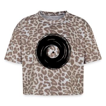 vinyle - T-shirt boxy femme léopard premium - Leopard print - Devant - AI Model Female 172 dark (172cm)