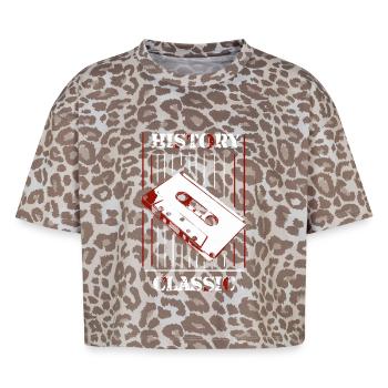 History & Classics: Retro Cassette - Boxy Leo Women's Premium Organic T-Shirt - Leopard print - Front - AI Model Female 172 dark (172cm)