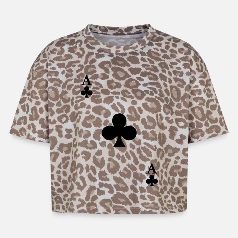 As de Trefle - T-shirt boxy femme léopard premium - Leopard print