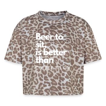 Beer to sit - Boxy Leo Women's Premium Organic T-Shirt - Leopard print - Front - AI Model Female 172 dark (172cm)