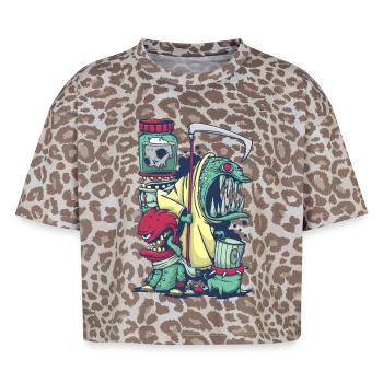 Monsters - Boxy Leo Women's Premium Organic T-Shirt - Leopard print - Front - AI Model Female 172 dark (172cm)
