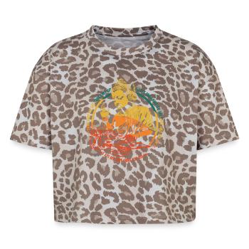 Buddha DJ - Boxy Leo Frauen Premium Organic T-Shirt - Leopard print - Vorne - AI Model Female 172 dark (172cm)