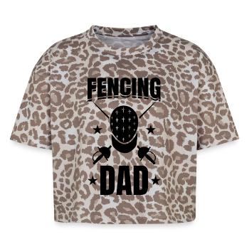 Fecht Papa - Boxy Leo Frauen Premium Organic T-Shirt - Leopard print - Vorne - AI Model Female 172 dark (172cm)
