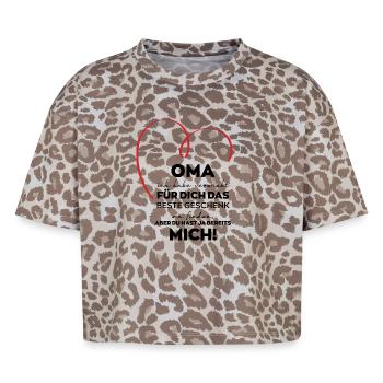 Grandma Grandmother Funny Gift - Boxy Leo Women's Premium Organic T-Shirt - Leopard print - Front - AI Model Female 172 dark (172cm)