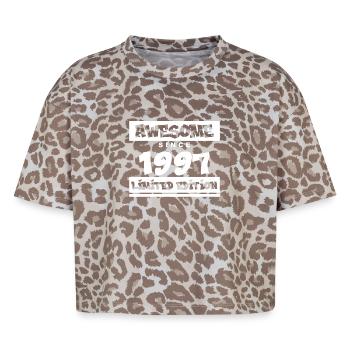 1997 - Jahrgang 1997 - Fantastisch seit 1997 - Boxy Leo Frauen Premium Organic T-Shirt - Leopard print - Vorne - AI Model Female 172 dark (172cm)