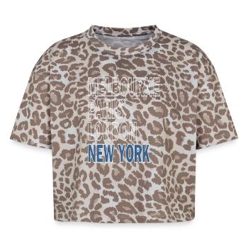Major Tennis Tournament New York City - Boxy Leo Women's Premium Organic T-Shirt - Leopard print - Front - AI Model Female 172 dark (172cm)