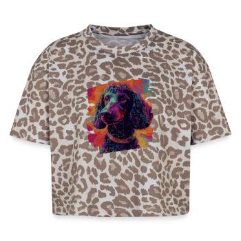 Pudel - Boxy Leo Frauen Premium Organic T-Shirt - Leopard print - Vorne - AI Model Female 172 dark (172cm)