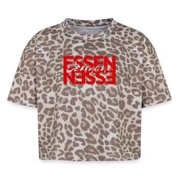 Essen Germany  - Boxy Leo Frauen Premium Organic T-Shirt - Leopard print - Vorne - AI Model Female 172 dark (172cm)