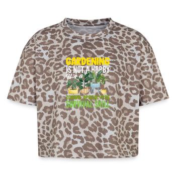 Plant Lover Funny Gardening Hobby - Boxy Leo Women's Premium Organic T-Shirt - Leopard print - Front - AI Model Female 172 dark (172cm)