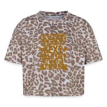 Sexy Bald Guy Killing It - Boxy Leo Women's Premium Organic T-Shirt - Leopard print - Front - AI Model Female 172 dark (172cm)