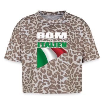 Rome - Boxy Leo Women's Premium Organic T-Shirt - Leopard print - Front - AI Model Female 172 dark (172cm)