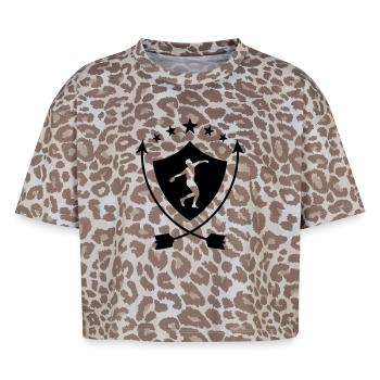 Discus Thrower Diskuswurf Lancer de Disque Diskos - Boxy Leo Women's Premium Organic T-Shirt - Leopard print - Front - AI Model Female 172 dark (172cm)
