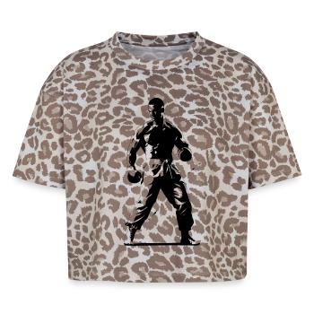 Kickboxer - Boxy Leo Women's Premium Organic T-Shirt - Leopard print - Front - AI Model Female 172 dark (172cm)
