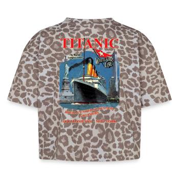TITANIC creation Louis RUNEMBERG © Adagp - Boxy Leo Women's Premium Organic T-Shirt - Leopard print - Back - AI Model Female 172 dark (172cm)