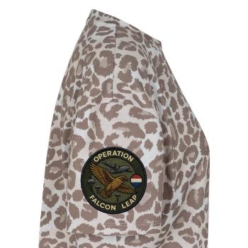 Falcon Leap Operation Patch - Boxy Leo Women's Premium Organic T-Shirt - Leopard print - Right - AI Model Female 172 dark (172cm)