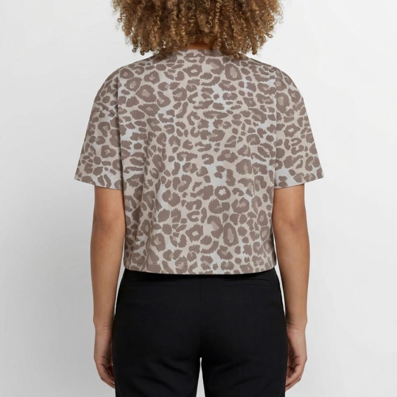 Bug off (Bug désactivé) T-shirt boxy femme léopard premium