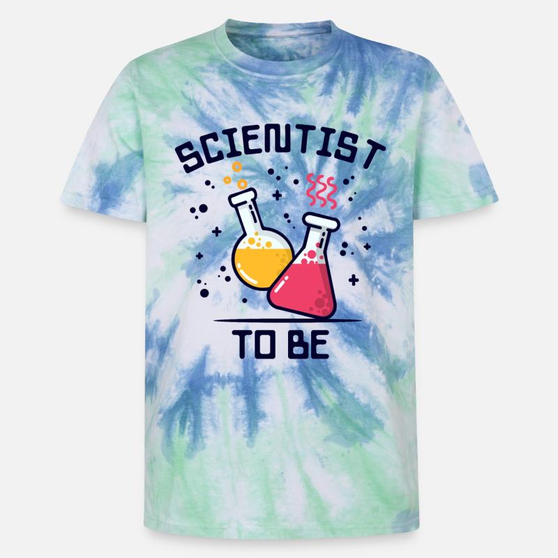 Workaholic Wissenschafter Statement Beruf Karriere - Unisex Premium Tie Dye T-Shirt - Spiralblau