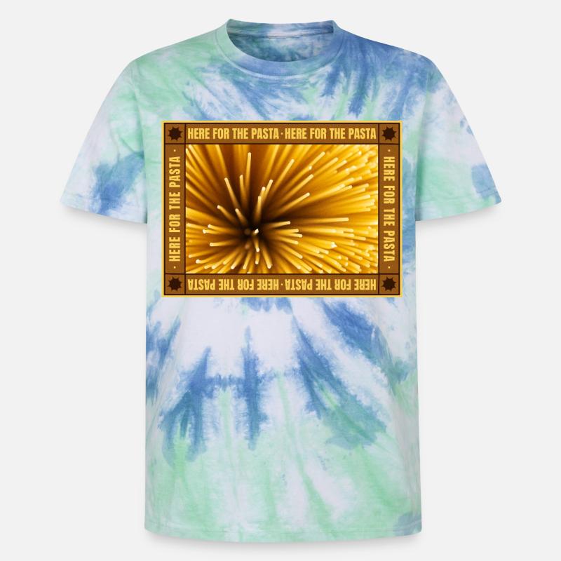 Cornice retrò Spaghetti Focus - T-shirt tie-dye unisex Premium - blu spirale