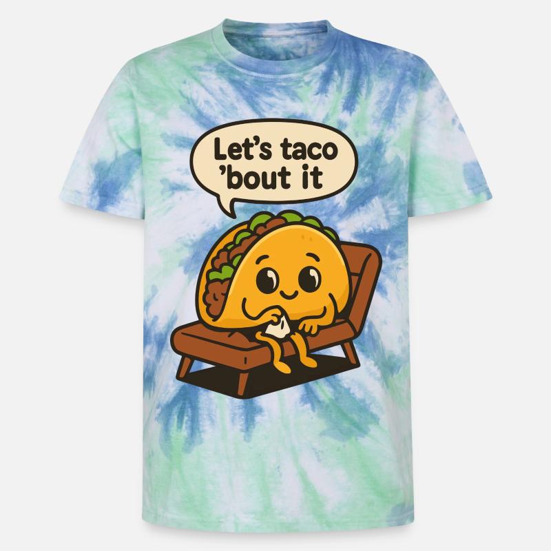 Let's Taco' Bout It Art - Unisex Premium Tie Dye T-Shirt - Spiralblau