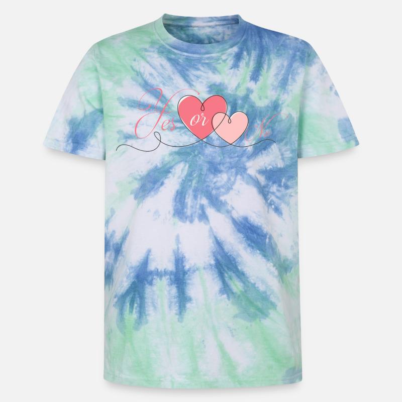 JA ODER NEIN - Unisex Premium Tie Dye T-Shirt - Spiralblau