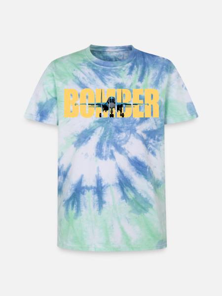 Bomber Su-34 - Unisex Premium Tie-Dye T-Shirt - Blue Spiral