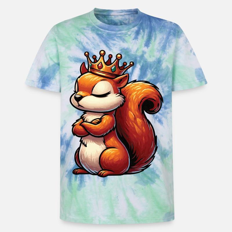 Eichhörnchen Eichhorn Eichhörnchenliebhaber Nager - Unisex Premium Tie Dye T-Shirt - Spiralblau
