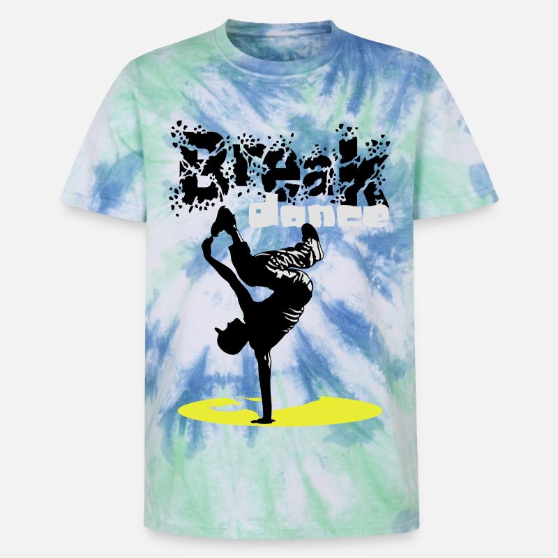 Breakdance flex - T-shirt tie-dye unisex Premium - blu spirale