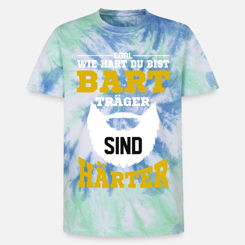 Bartträger sind härter / Bart, Bartträger Spruch - Unisex Premium Tie Dye T-Shirt - Spiralblau