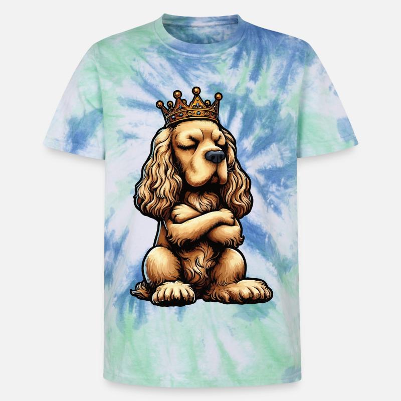 Cocker Spaniel Cockerhund Cocker Spaniel Besitzer - Unisex Premium Tie Dye T-Shirt - Spiralblau