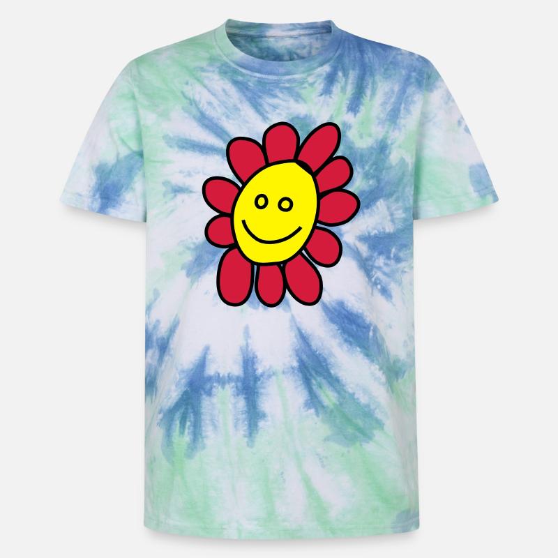 Ich bin eine Blume - Unisex Premium Tie Dye T-Shirt - Spiralblau