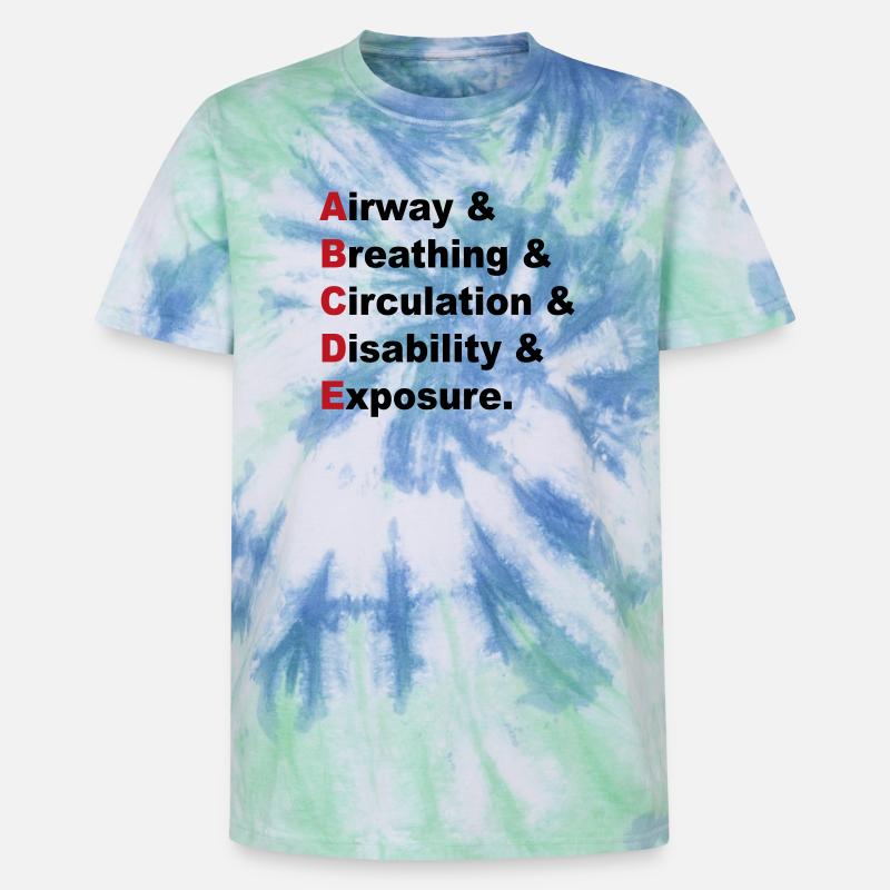 ABCDE Regel - Unisex Premium Tie Dye T-Shirt - Spiralblau