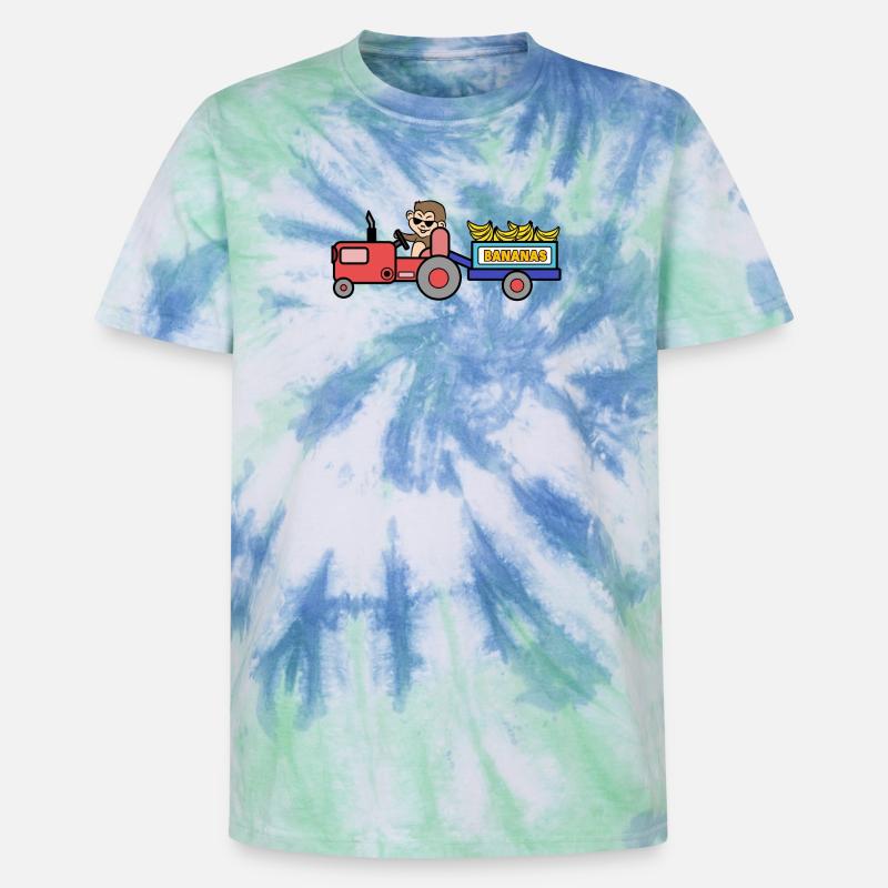 Landwirtschaft Traktor Biobauer Ackerbau Bauer - Unisex Premium Tie Dye T-Shirt - Spiralblau