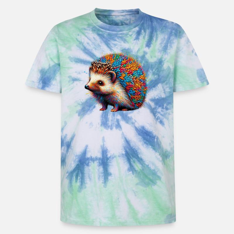 Igel - Unisex Premium Tie Dye T-Shirt - Spiralblau