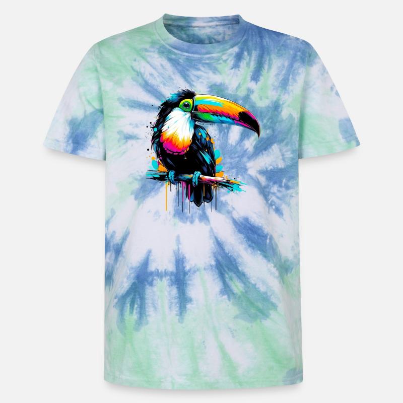 Tukan - Unisex Premium Tie Dye T-Shirt - Spiralblau