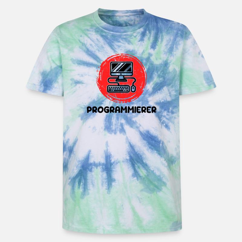 Developer Programmierer Coden Computer Informatik - Unisex Premium Tie Dye T-Shirt - Spiralblau